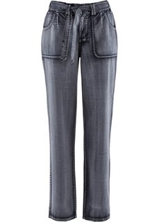 Эластичные брюки-карго (черный) Bonprix