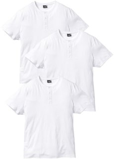 Футболка Regular Fit (3 шт.) (белый + белый + белый) Bonprix