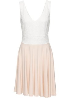 Кружевное платье (цвет белой шерсти/манго) Bonprix