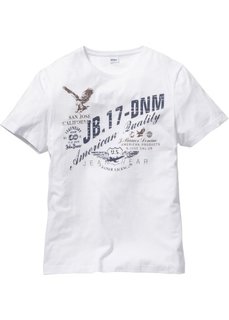 Футболка Regular Fit (белый) Bonprix