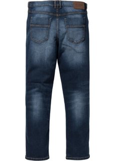 Классические прямые джинсы-стретч, низкий + высокий рост (U + S) (темно-синий) Bonprix