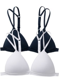 Бюстгальтер (2 шт.), Размеры 152/158-176/182 (темно-синий/белый) Bonprix