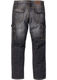 Классические джинсы карго, cредний рост (N) (черный) Bonprix