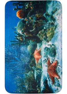 Коврик для ванной Подводный мир из пены-мемори (синий) Bonprix