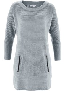 Структурный пуловер дизайна Maite Kelly с рукавом 3/4 (серебристо-серый) Bonprix