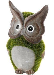 Декоративная фигурка Сова со мхом (зеленый/серый) Bonprix