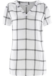 Блузка с коротким рукавом (черный/белый в клетку) Bonprix