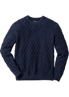 Пуловер Regular Fit (темно-синий) Bonprix