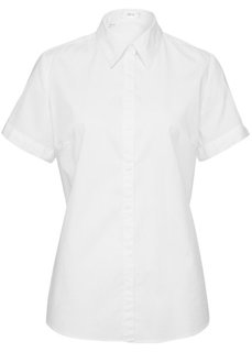Блуза-рубашка с короткими рукавами (белый) Bonprix