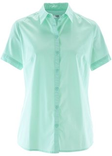 Блуза-рубашка с короткими рукавами (нежная мята) Bonprix