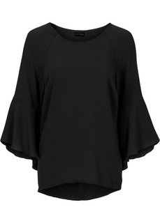 Абсолютный хит: блузка с расклешенными рукавами (черный) Bonprix
