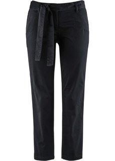 Брюки на лентах длины 7/8 (черный) Bonprix