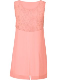 Блузка с кружевной отделкой (нежно-коралловый) Bonprix