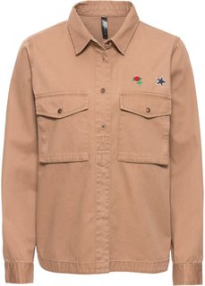 Армейская рубашка с эмблемами (верблюжий) Bonprix