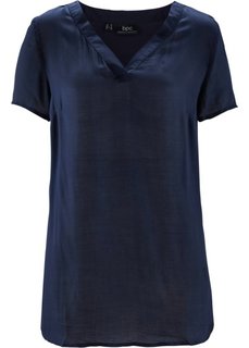 Блузка с коротким рукавом (темно-синий) Bonprix