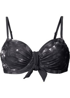 Купальный бюстгальтер на косточках, чашка F (черный/белый) Bonprix