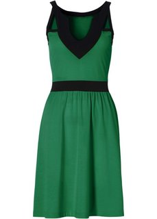 Трикотажное платье (зеленый/черный) Bonprix