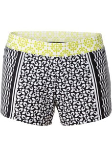 Купальные шорты с плавками (черный/белый с рисунком) Bonprix