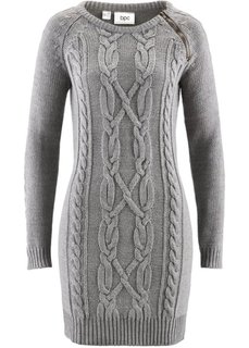Вязаное платье (серый меланж) Bonprix