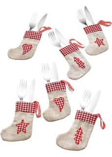 Декоративные носочки Юле (6 шт.) (бежевый) Bonprix