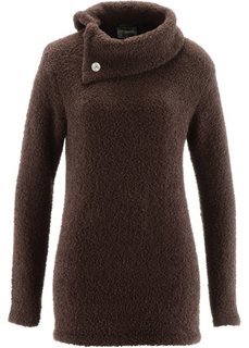 Пушистый пуловер (темно-коричневый) Bonprix