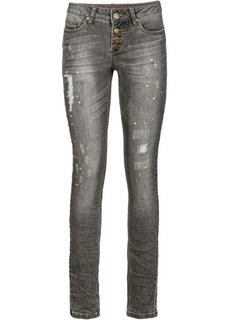 Джинсы Skinny (серый деним) Bonprix