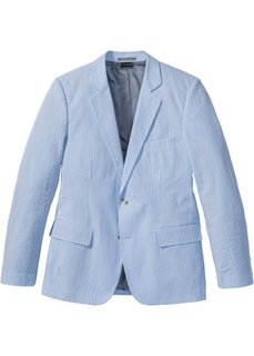 Пиджак Slim Fit из материала сирсакер (нежно-голубой в полоску) Bonprix