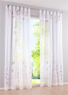 Гардина Фелия (1 шт.), петли (красная ягода) Bonprix