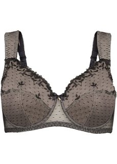 Бюстгальтер-минимайзер, чашка C (черный/серо-коричневый) Bonprix