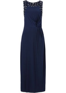 Макси-платье с аппликацией камешками (темно-синий) Bonprix