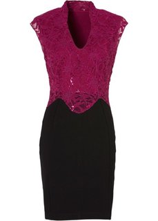 Платье (черный/цвет фуксии) Bonprix