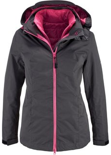 Функциональная куртка 3 в 1 (антрацитовый/ярко-розовый) Bonprix