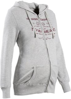Мода для беременных: свитшот (светло-серый меланж с рисунком) Bonprix