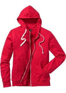 Трикотажная куртка традиционного прямого покроя (красный) Bonprix