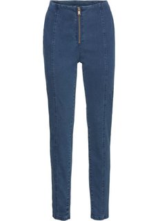 Брюки Super Skinny с высокой талией (синий) Bonprix