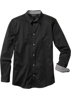 Мужская рубашка Regular Fit (черный) Bonprix