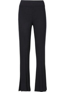 Трикотажные брюки-клеши (черный) Bonprix