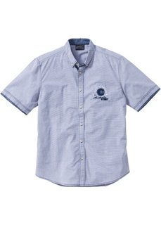 Рубашка Regular Fit с коротким рукавом (светло-серый в полоску) Bonprix