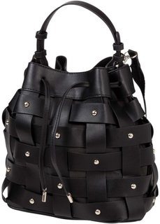 Плетеная сумка-мешок (черный) Bonprix