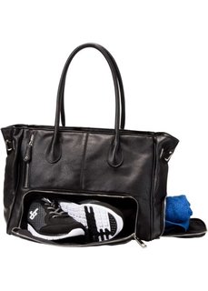 Спортивная сумка с аппликациями (черный) Bonprix