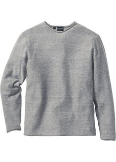Пуловер Regular Fit (светло-серый меланж) Bonprix