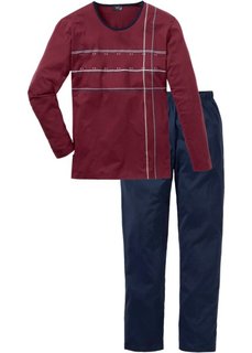Пижама (темно-синий/бордовый) Bonprix