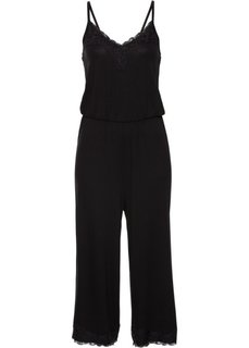 Комбинезон с кружевом (черный) Bonprix