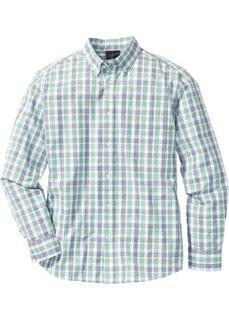 Клетчатая рубашка Regular Fit (зеленый/синий в клетку) Bonprix