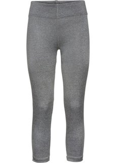 Бесшовные спортивные легинсы 3/4 (серый меланж) Bonprix