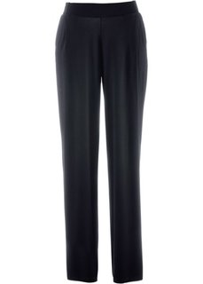 Трикотажные брюки-палаццо (черный) Bonprix