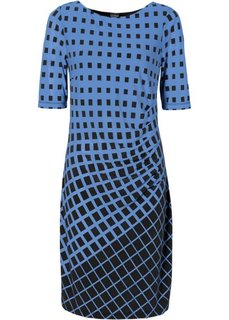 Мини-платье с графичным узором (голубой/черный) Bonprix