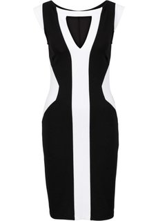 Двухцветное платье (черный/белый) Bonprix