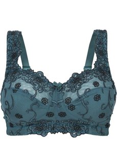 Разгрузочный бюстгальтер без косточек, чашка E (сине-зеленый/черный) Bonprix