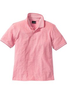 Футболка-поло Regular Fit с узором (розовый в горошек) Bonprix